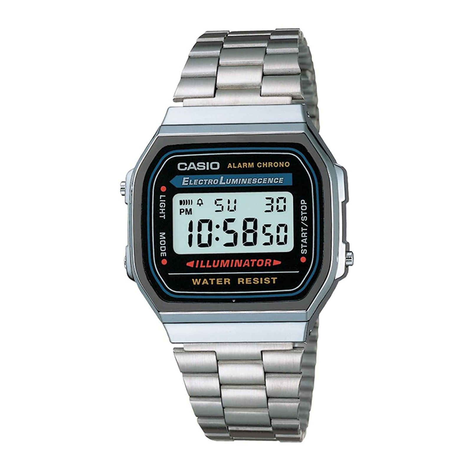 Reloj CASIO A168WA-1W Resina Unisex Plateado