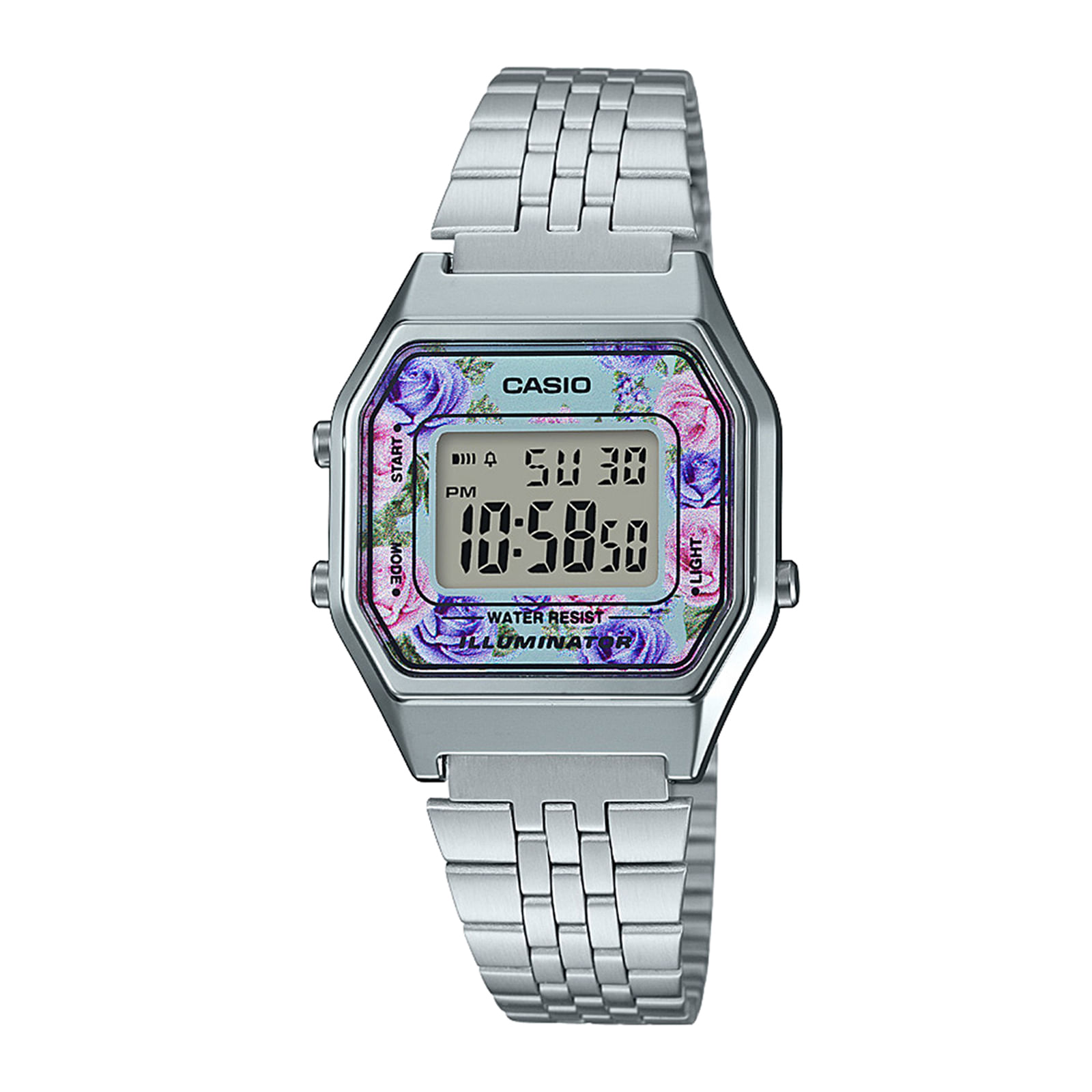 Reloj CASIO LA680WA-2C Resina Juvenil Plateado