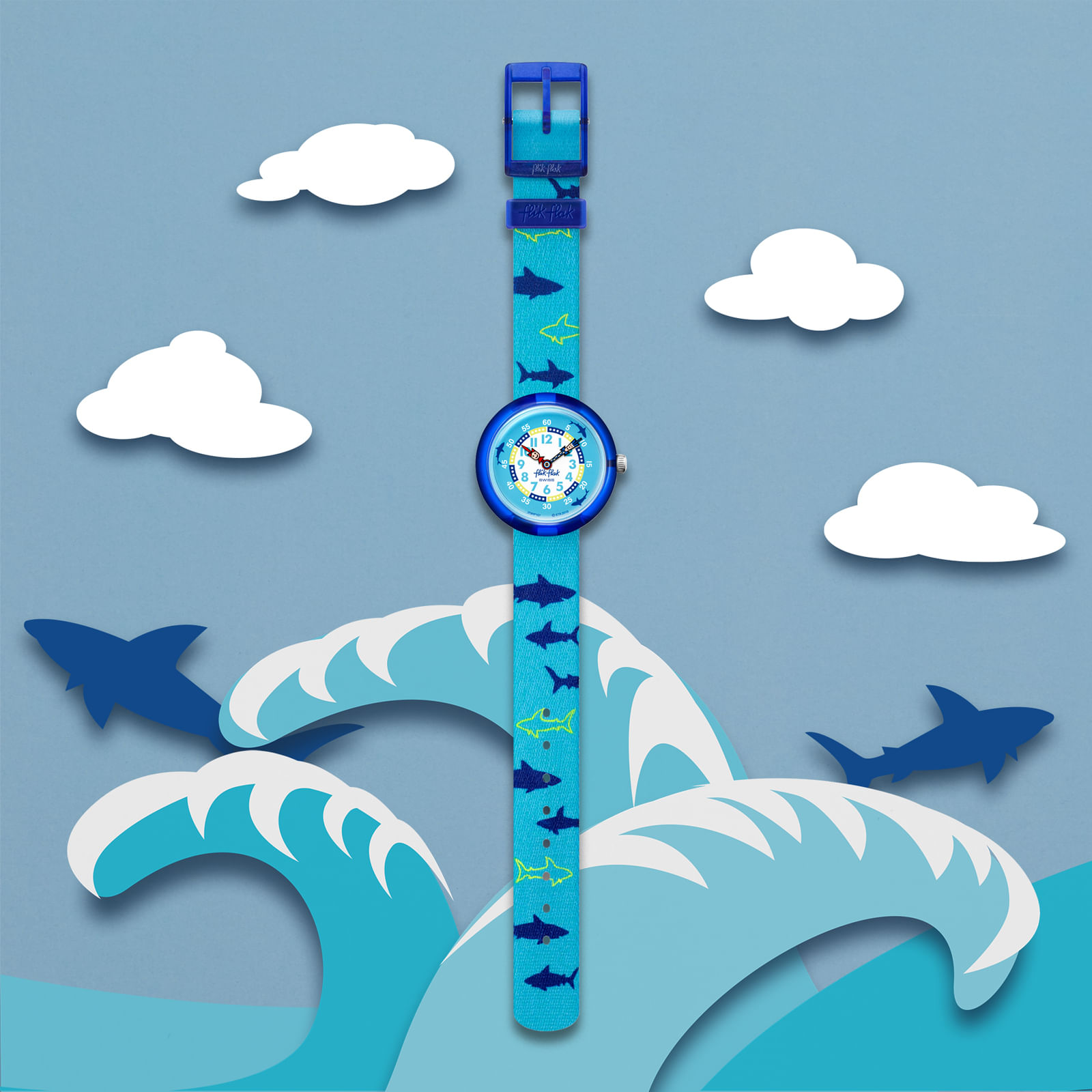 Reloj FLIK FLAK SHARKASM ZFBNP157 Niños Azul