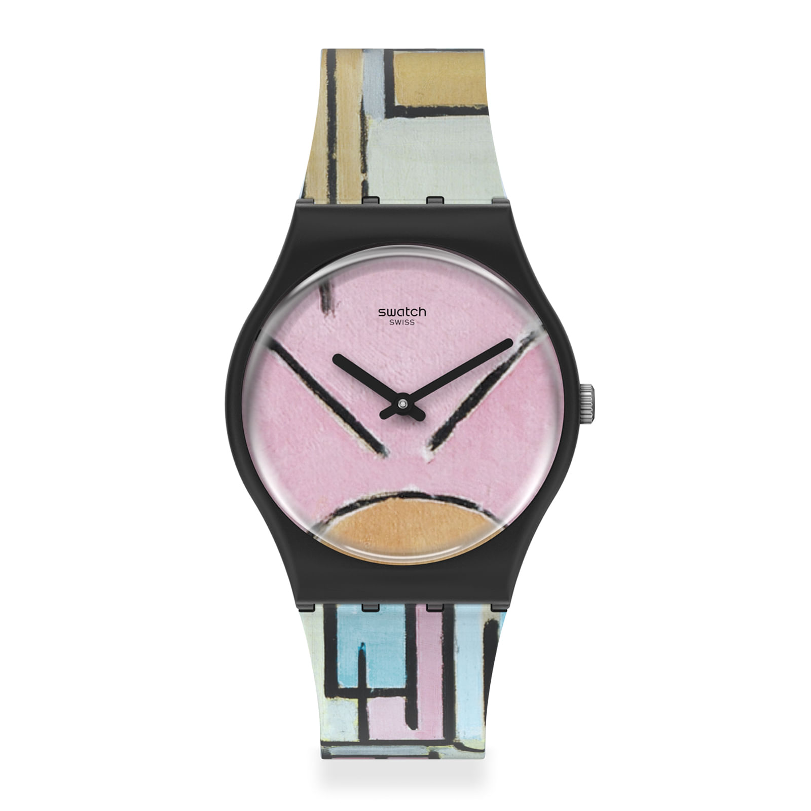 Reloj SWATCH COMPOSITION IN OVAL WITH COLOR PLANES 1 GZ350 Negro