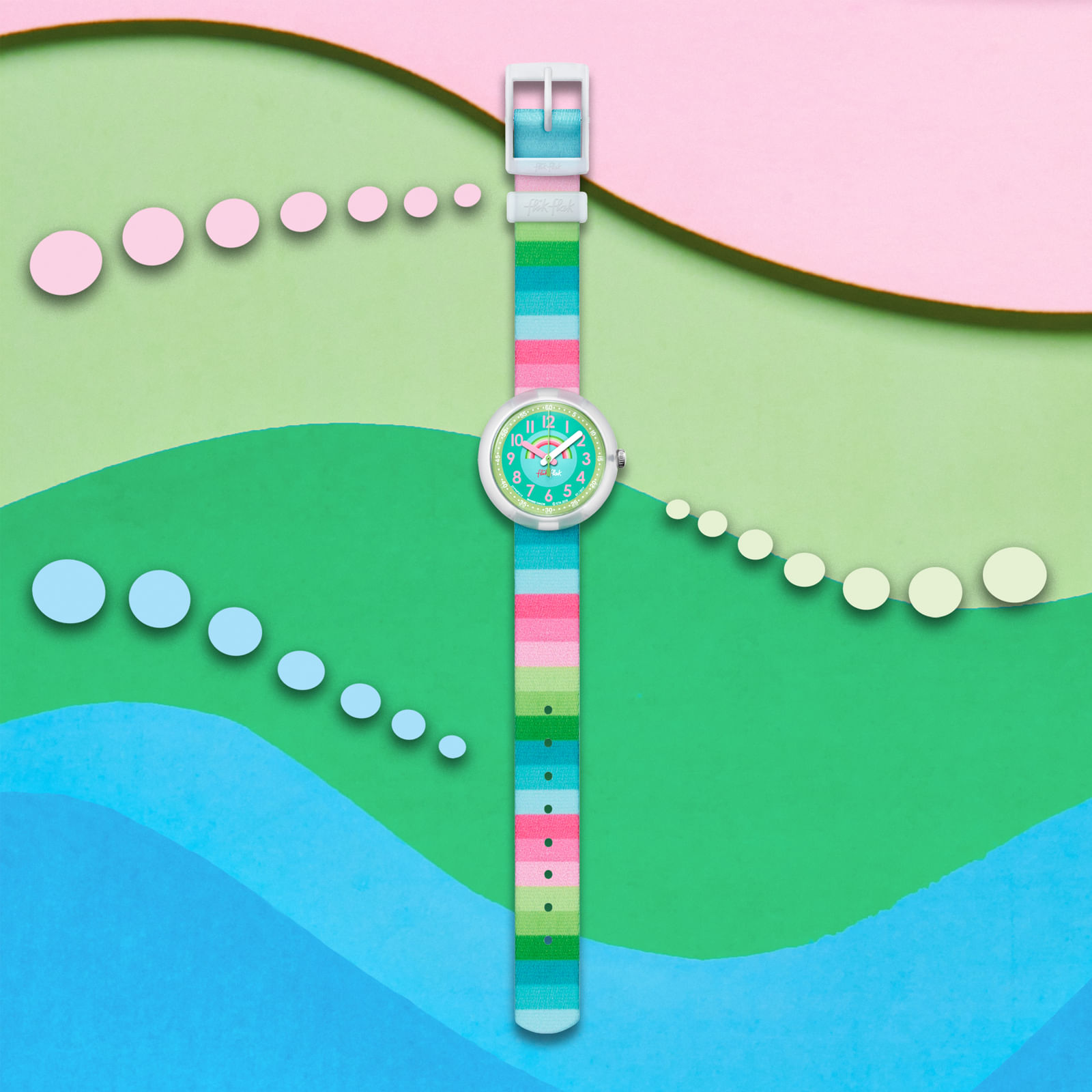 Reloj FLIK FLAK STRIPY DREAMS ZFPNP014 Niños Plateado