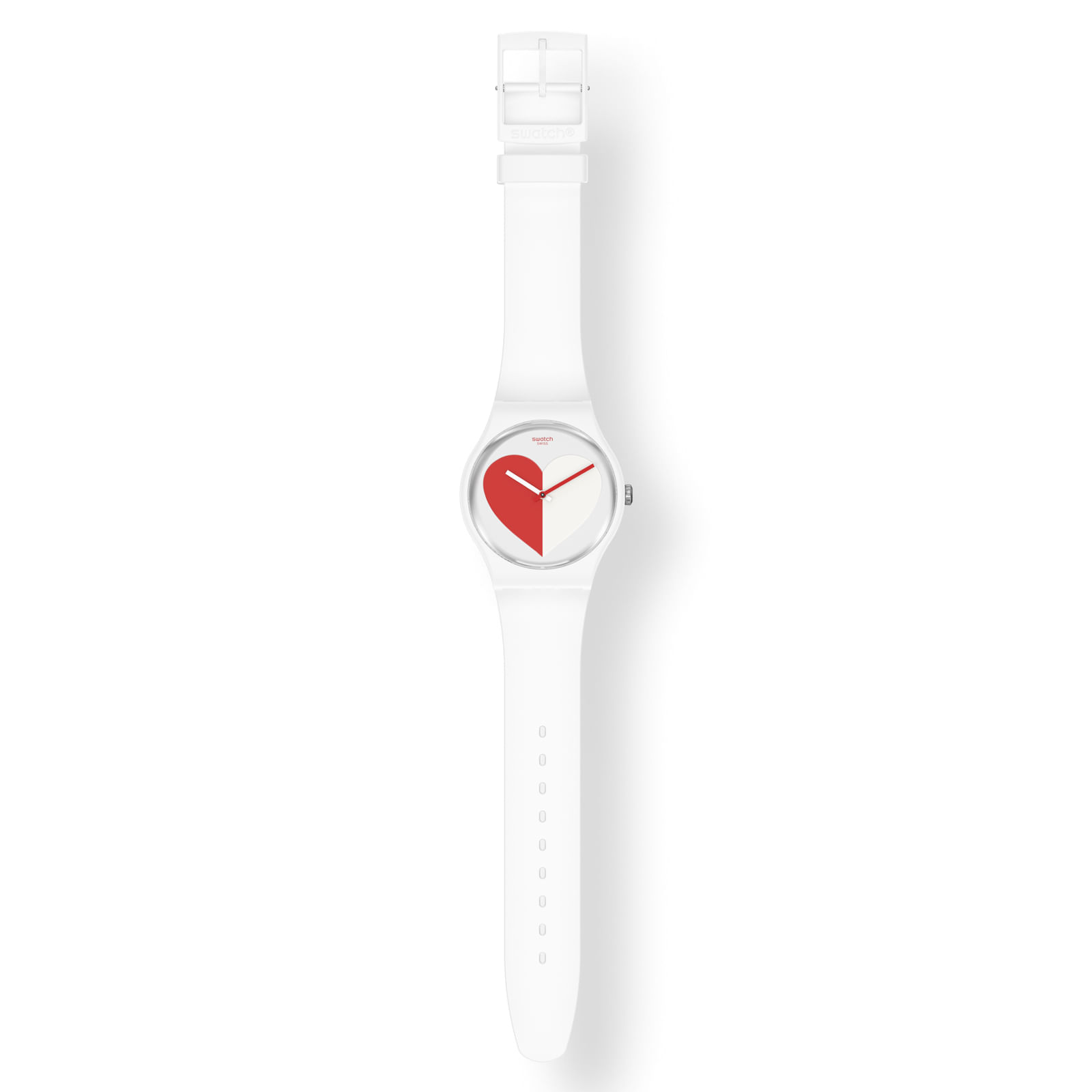 Reloj SWATCH HALF <3 RED SO29Z113 Blanco