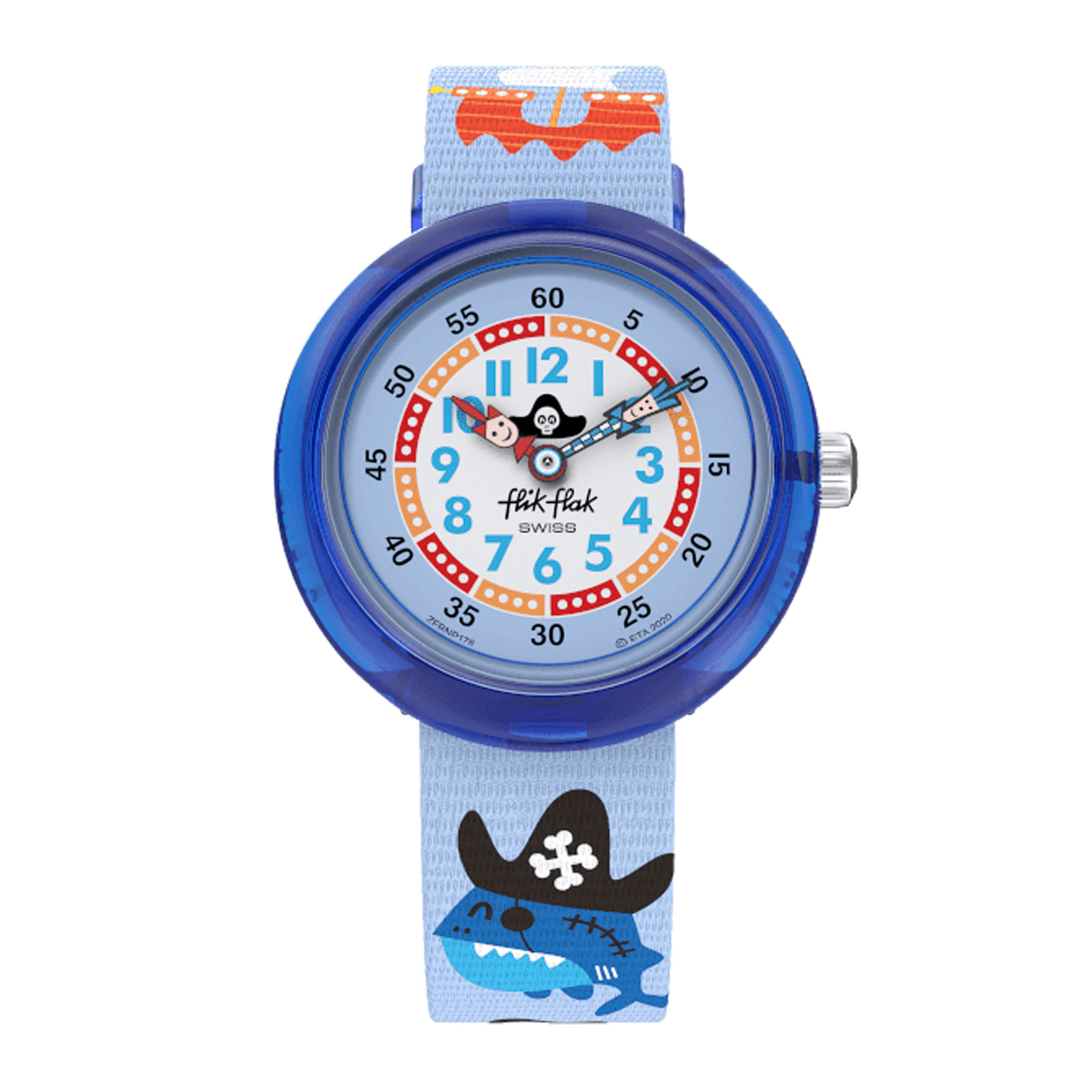 Reloj FLIK FLAK AHOY MATEY ! ZFBNP178 Niños Azul