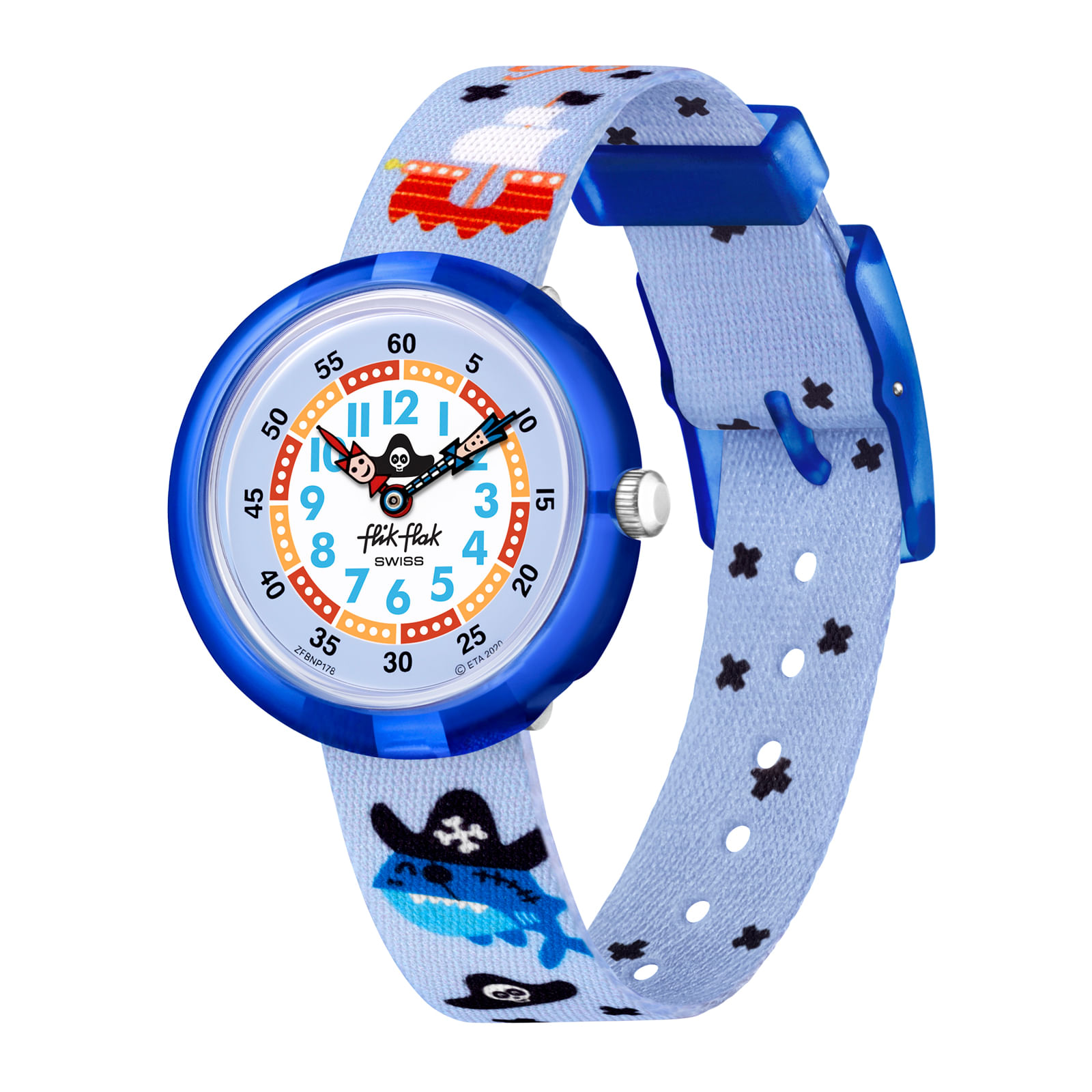 Reloj FLIK FLAK AHOY MATEY ! ZFBNP178 Niños Azul