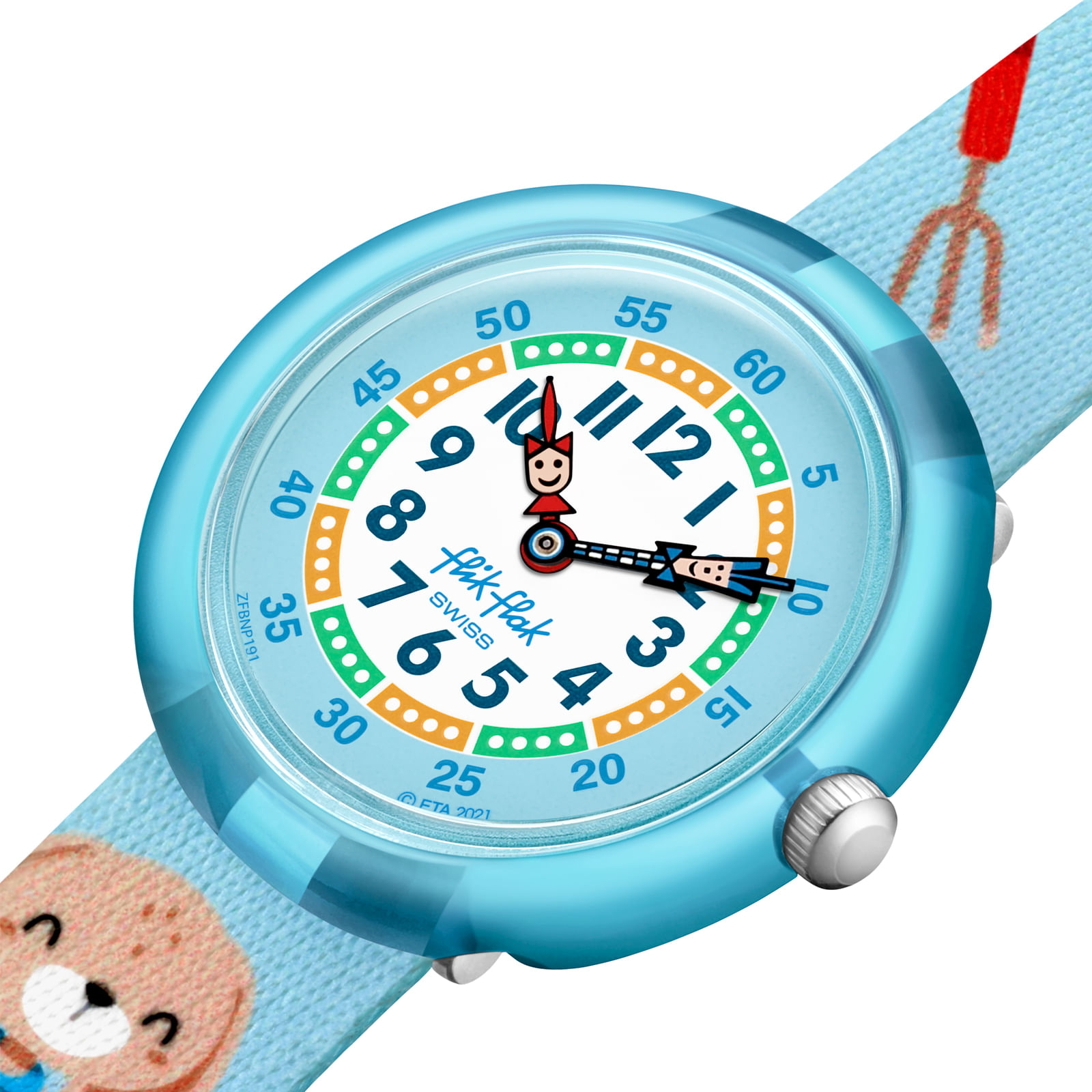 Reloj FLIK FLAK CARROT PARTY ZFBNP191 Niños Celeste