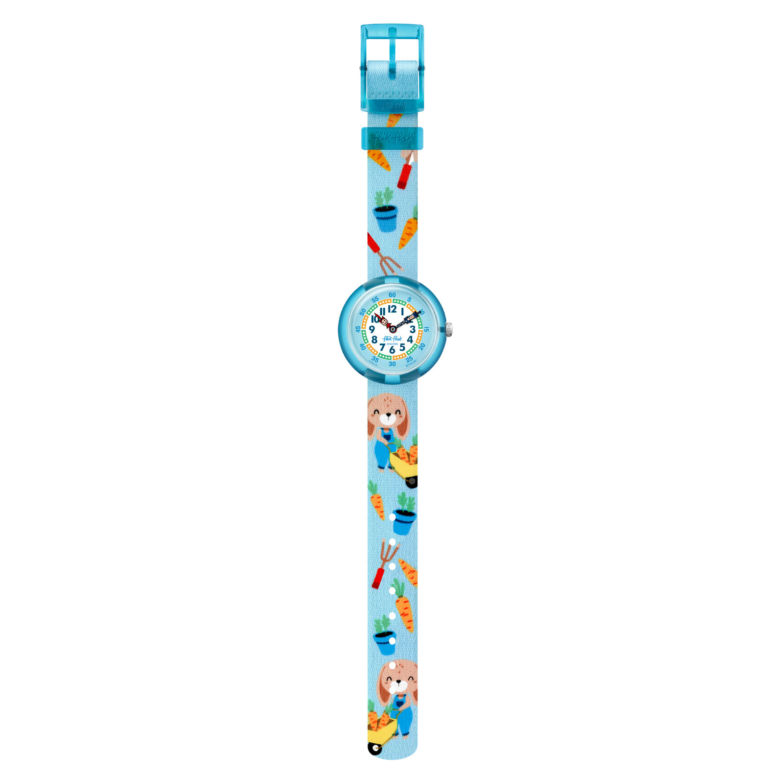 Reloj FLIK FLAK CARROT PARTY ZFBNP191 Niños Celeste