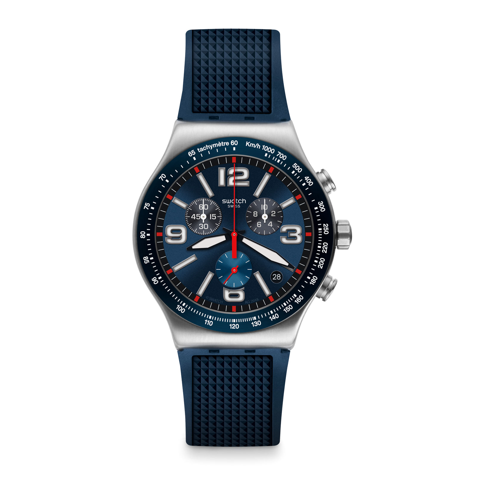 Reloj SWATCH BLUE GRID YVS454 Plateado