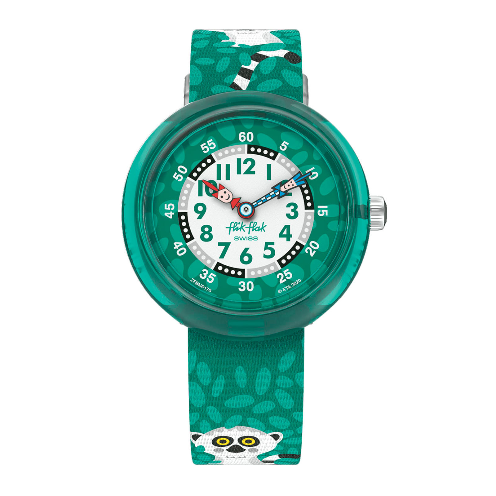 Reloj FLIK FLAK CURIOUS LEMUR ZFBNP170 Niños Verde