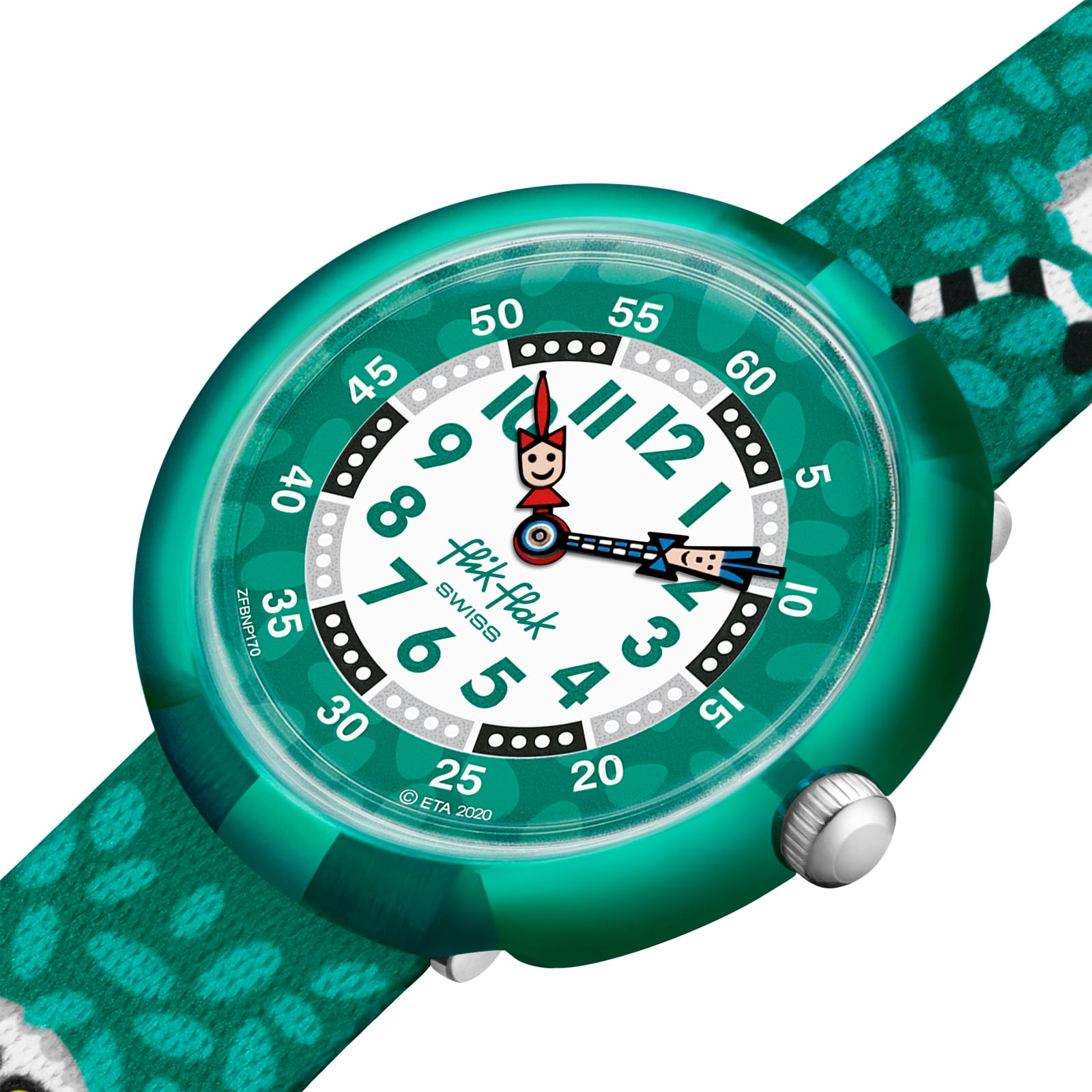 Reloj FLIK FLAK CURIOUS LEMUR ZFBNP170 Niños Verde