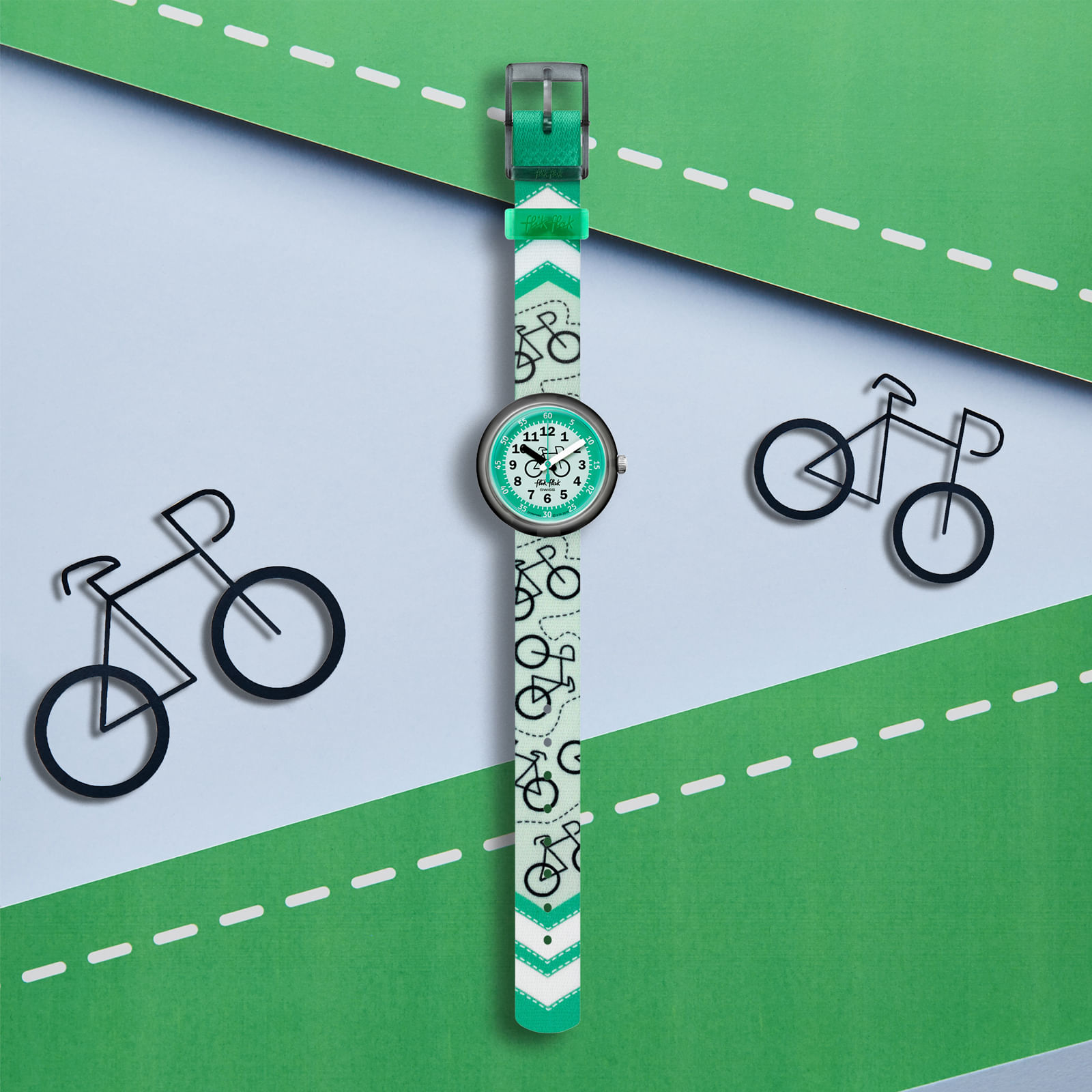 Reloj FLIK FLAK BIKEWAY ZFPNP066 Niños Negro